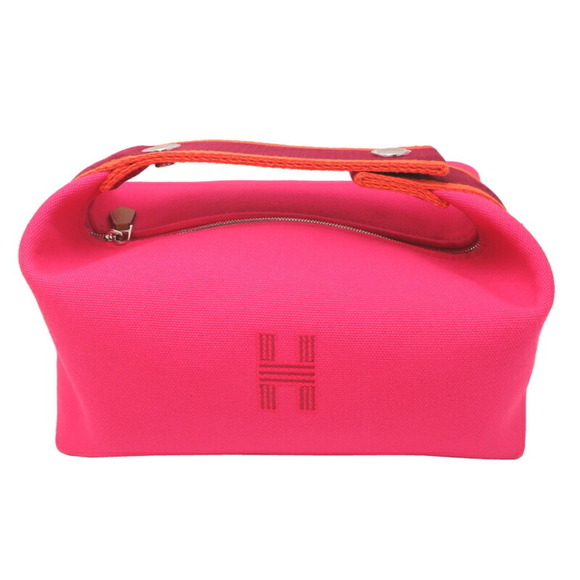 Hermes Brit A Black PM Women's Canvas Hibiscus